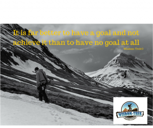 It is far better to have a goal and not achieve it than to have no goal at all 